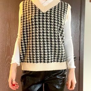 herringbone sweater vest
